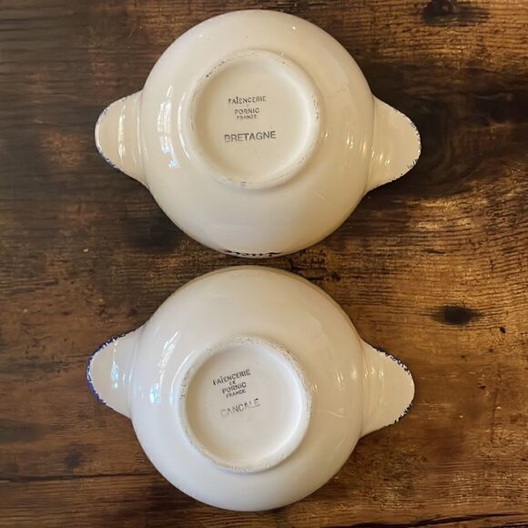 FAIENCERIE DE PORNIC FRANCE Quimper style bowl w/ the name of Alexandre /Lucie - Picture 6 of 8